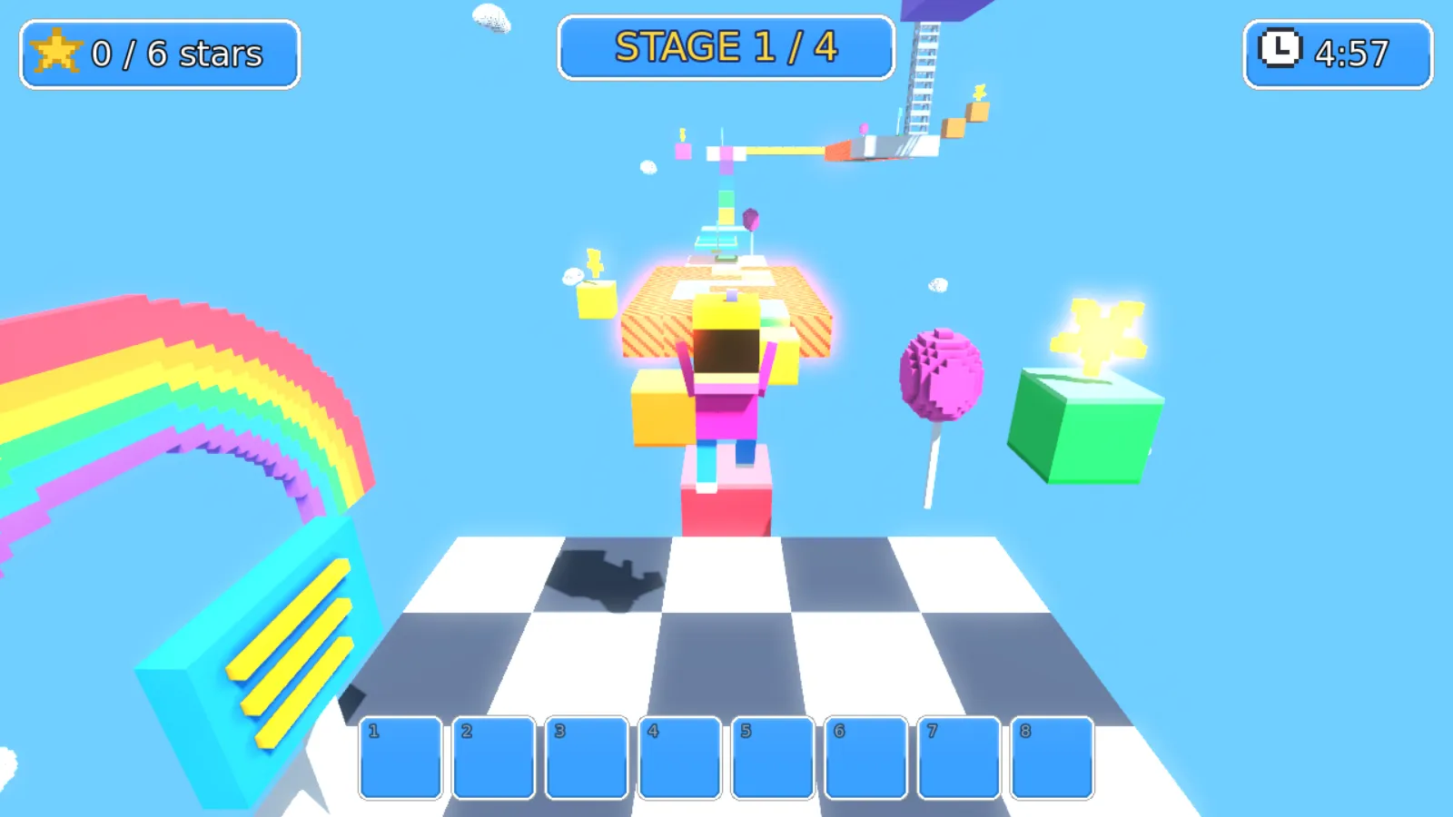 Rainbow Sky Obby being played